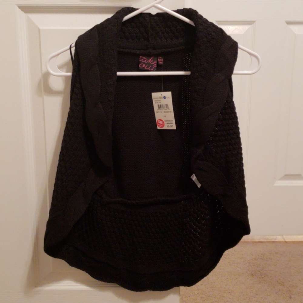 NWT Black Sweater Vest XS